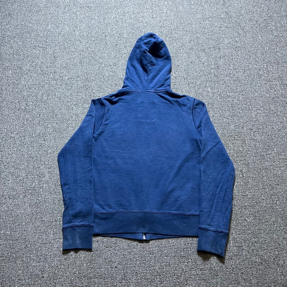 Aeropostale Zip Up Hoodie Size Large Blue 1987 Graphic Y2K Skater Sweatshirt - Picture 2 of 10